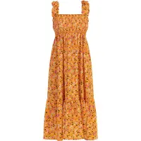 Mymo Zomerjurk oranje / pink / zwart / wit