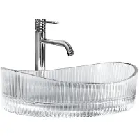 REA Harper Opzetwastafel Transparant 50X37X14CM