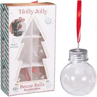 Home & Styling Kerstdrankballen Vulbaar 100ml 6 Stuks Transparant transparant Kunststof Home &