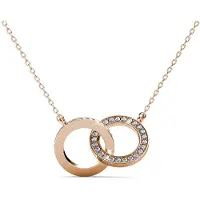 MYC Paris Circle Twin hangers - roségoud en kristal