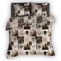 Romanette Dekbedovertrek Andes Bruin Flanel-260 x 200 / 220 cm | Extra Breed