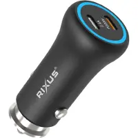 Rixus - Car Charger 2-Port 20W USB-C