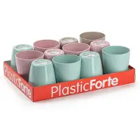 PlasticForte onbreekbare Drinkglazen - 48x - gekleurd - kunststof - 400 ml - herbruikbaar - sapglazen - waterglazen - camping