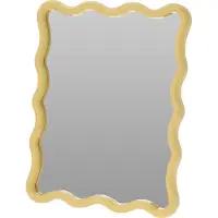 Home & Styling kinder wandspiegel - Princess - 30 x 38 cm - kunststof/glas - geel rand- kinderkamer