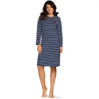 Comtessa Nachthemd 'Lovely Dreams' - Dames Nachtmode - Lange Mouw - Donker Blauw - Maat 46