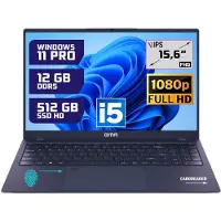 GMR Krachtige 15.6" Full HD Notebook | Snelle Intel Core i5 & 512GB SSD | 12GB DDR5 Geheugen | Windows 11 Pro Editie voor Zakelijk, Thuis en Studie
