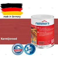 Remmers HK-Lazuur 3in1 Karmijnrood 0,75L – Premium Houtbeschermingsbeits voor Buiten – Oplosmiddelhoudend – UV- & Vochtwerend – Impregneer, Grondlaag & Beits in Eén