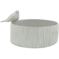 Home Society - Schaal - Decoratieschaal - Bird - Keramiek - Wit - Rond 25cm