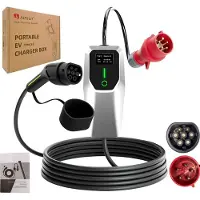 Junsun 22kW Laadpaal Type 2 – 5m kabel - 480V - 3-fase CEE 32A stekker