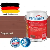 Remmers HK-Lazuur 3in1 Oxyderood 2,5L – Premium Houtbeschermingsbeits voor Buiten – Oplosmiddelhoudend – UV- & Vochtwerend – Impregneer, Grondlaag & Beits in Eén