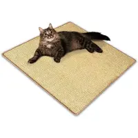 Karat Sisal Krabdeken - Ketting - Vervuilingsvrij & Bestendige Krabmat - Natuur - 100 x 100 cm