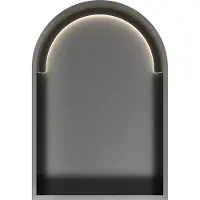 Hotbath &More BOW30L inbouwnis toogmodel 30x45x10cm met verlichting geborsteld gunmetal PVD
