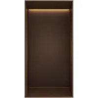 Hotbath &More frameless inbouwnis met verlichting 30x15x10cm tuscan bronze