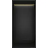 Hotbath &More BOX015FL inbouwnis 30x15x10cm zonder frame met verlichting geborsteld zwart PVD