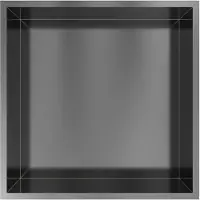 Hotbath &More inbouwnis 30x30x10cm geborsteld gunmetal PVD