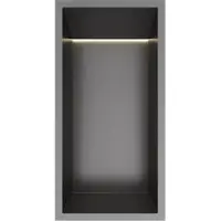 Hotbath &MORE Inbouwnis 30x15x10cm met LED IP44 Geborsteld Gunmetal PVD