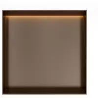 Hotbath &More BOX030FL inbouwnis 30x30x10cm zonder frame met verlichting tuscan bronze
