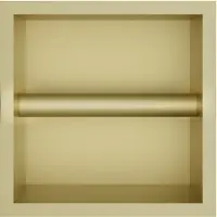 Hotbath &More PH016 inbouw toiletrolhouder 16x16x12,6cm geborsteld messing PVD