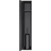 Hotbath &More inbouw toiletborstel en toiletrolhouder zwart geborsteld PVD