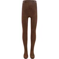 Ewers Maillot Kindermaat - Fijne Rib en Goudkleurig Metaaldraad LUREX - Donkerbruin-134/146