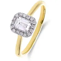 Lucardi Ring goud / transparant