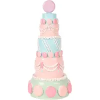 Baroque - Decoratief beeld of figuur - Decoratie Beeld Taart 33,5 cm - Roze - Rsin - 33.5x16x16 - Polyresin
