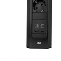 Bachmann Casia 2 hoekstopcontact met USB A/C zwart