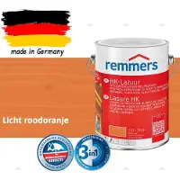Remmers HK-Lazuur 3in1 Licht roodoranje 2,5L – Premium Houtbeschermingsbeits voor Buiten – Oplosmiddelhoudend – UV- & Vochtwerend – Impregneer, Grondlaag & Beits in Eén