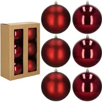 Springos Kerstballen | 6 Stuks | Rood