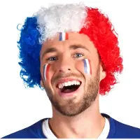 Boland - Pruik Frankrijk - Afro - Kort - Unisex - - Landen