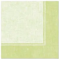 Papstar Servietten "ROYAL Collection Linum", hellgrün aus Tissue, 1/4 Falz, 4-lagig, Maße: 400 x 400 mm