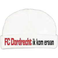 Zeeman Babymutsje met de tekst: FC Dordrecht ik kom eraan !