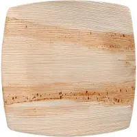 Papstar QUADRATO Pure-bordjes, wegwerp, vierkant, L 260 x B 260 mm, water- en hittebestendig, palmblad, naturel, 25 stuks