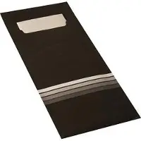 Papstar Bestekzakjes Stripes, incl. wit servet, 520 st, b 85 x h 200 mm, papier, zwart/wit