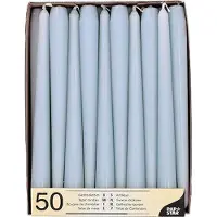 Papstar Dinerkaarsen/kandelaar kaarsen Mega Pack - 50x stuks - lila paars - 25 cm - Tafelkaarsen