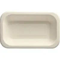 Papstar 100 Menubakken topseal Suikerriet 750 ml 4,2 cm x 15 cm x 24 cm wit
