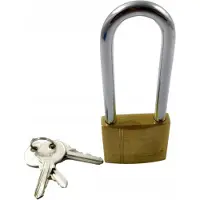 Gerda Messing Hangslot 40mm - Stevige beveiliging met lange beugel