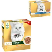 Gourmet 96 x 85 g Kip, Zeevis, Rund, Zalm Gold Kattenvoer