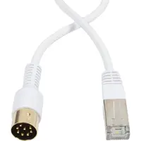 BOSSCOM RJ45 - DIN 8-pins / Powerlink PL8 (m) kabel voor B&O | wit | 5 meter