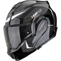 Scorpion EXO-TECH Evo Pro Acuti Systeemhelm Zwart/Zilver 2XL unisex