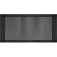 Hotbath &More frameless inbouwnis 30x60x10cm geborsteld zwart PVD