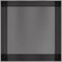 Hotbath &MORE Inbouwbox of inbouwnis - 30x30x10 - frameless - PVD - geborsteld gunmetal (antraciet) BOX030FBGP