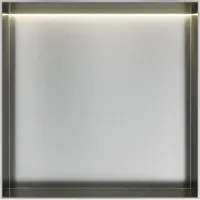 Hotbath &More BOX030FL inbouwnis 30x30x10cm zonder frame met verlichting RVS316