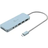 J5CREATE - Eco-Friendly USB-C Multi-Port Hub With Power Delivery - Cyan