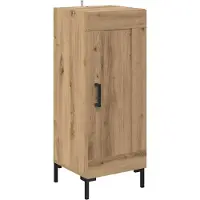 vidaXL Dressoir Olden Artisan Eiken 34,5 x 34 x 90 cm
