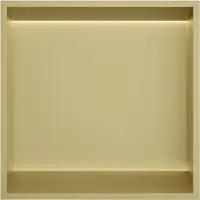 Hotbath &MORE Inbouwnis 30x30x10cm met LED IP44 Geborsteld Messing PVD