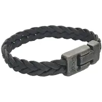 Josh Heren Leren Armband Zwart | 24831