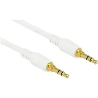 DeLOCK 3,5mm Jack stereo audio slim kabel kabel met extra ruimte - wit - 2 meter