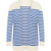 Dreimaster Maritim Gebreid vest crème / blauw