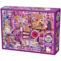 Cobble Hill legpuzzel paars - 1000 stukjes puzzel volwassenen.